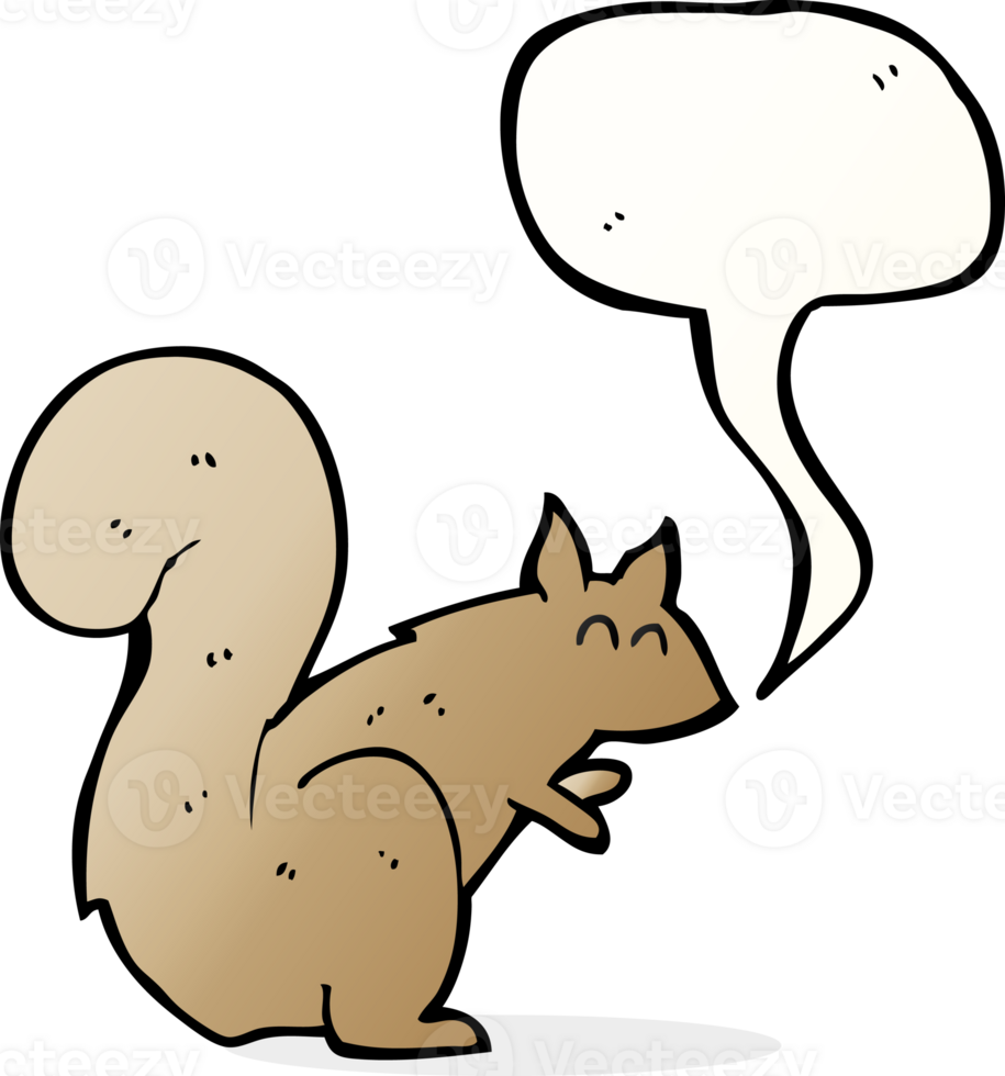 cartoon squirrel with speech bubble png
