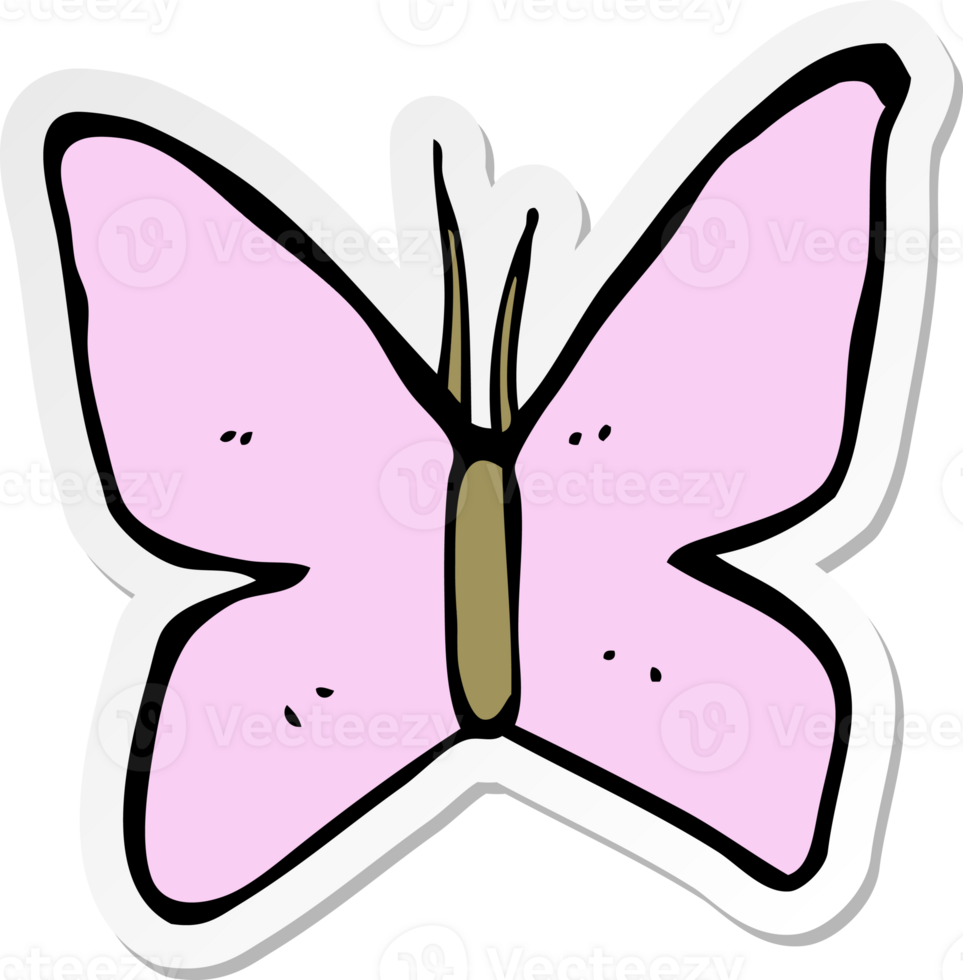 sticker of a cartoon butterfly symbol png
