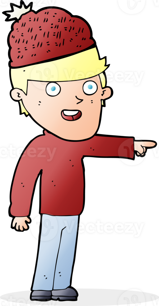 cartoon man wearing winter hat png