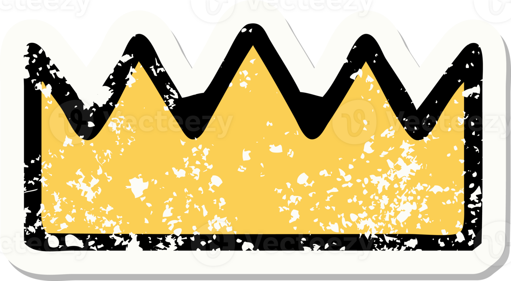 distressed sticker tattoo in traditional style of a crown png
