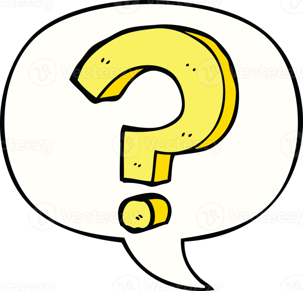 cartoon question mark with speech bubble png