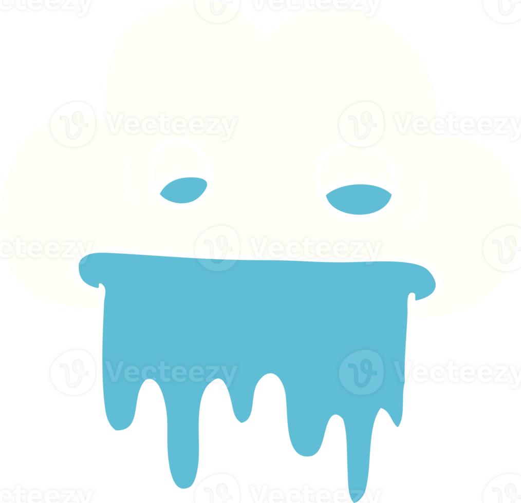 cartoon doodle rain cloud png