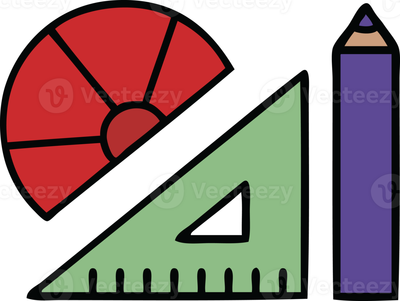 cute cartoon of a maths kit png