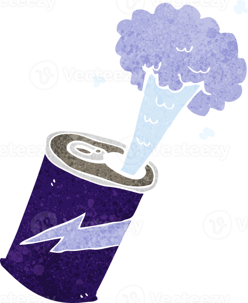 cartoon fizzing soda can png
