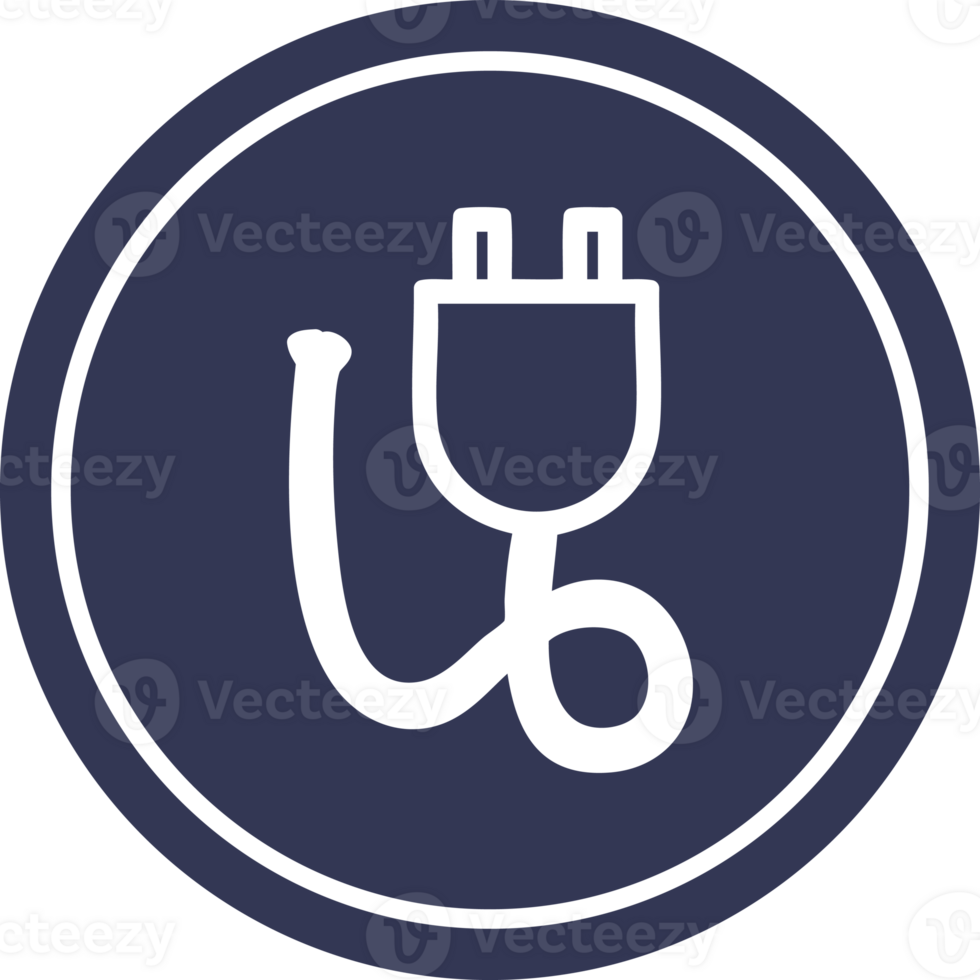 electrical plug circular icon symbol png