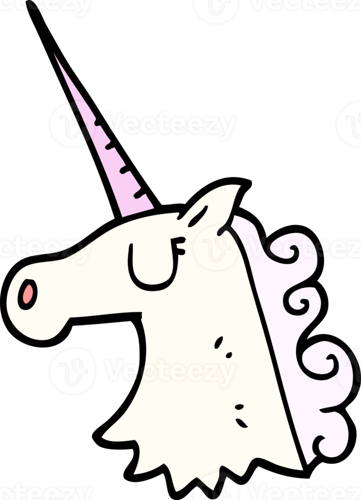 cartoon doodle pretty unicorn png