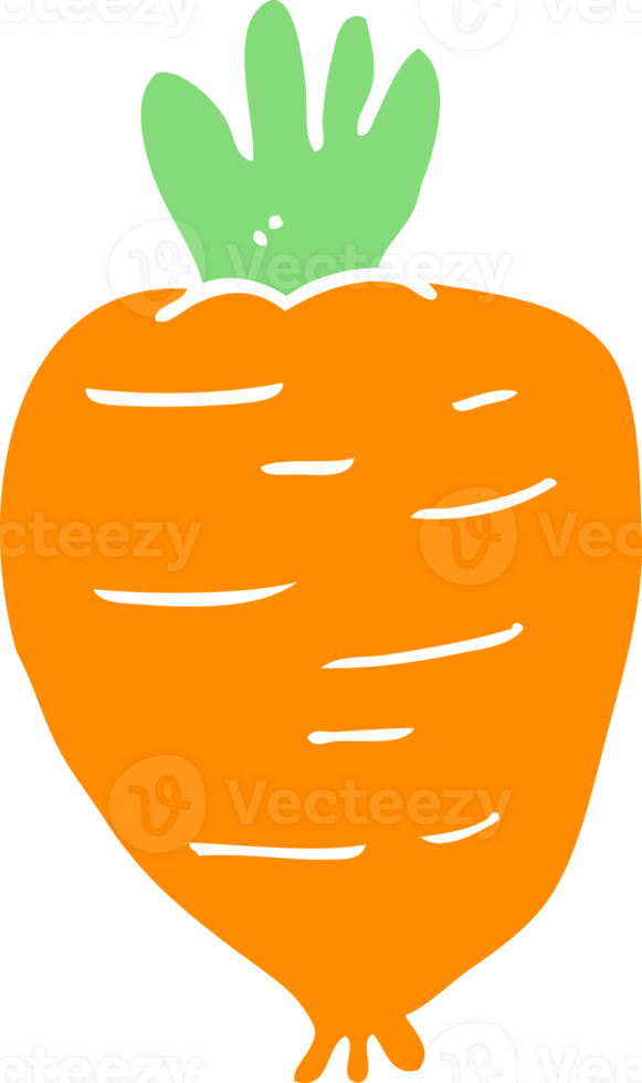 flat color style cartoon root vegetable png