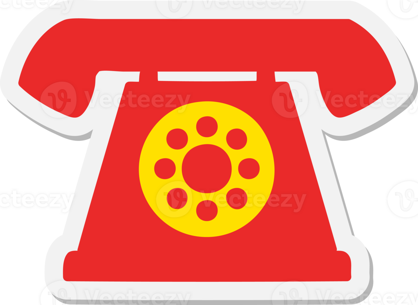 old style telephone sticker png