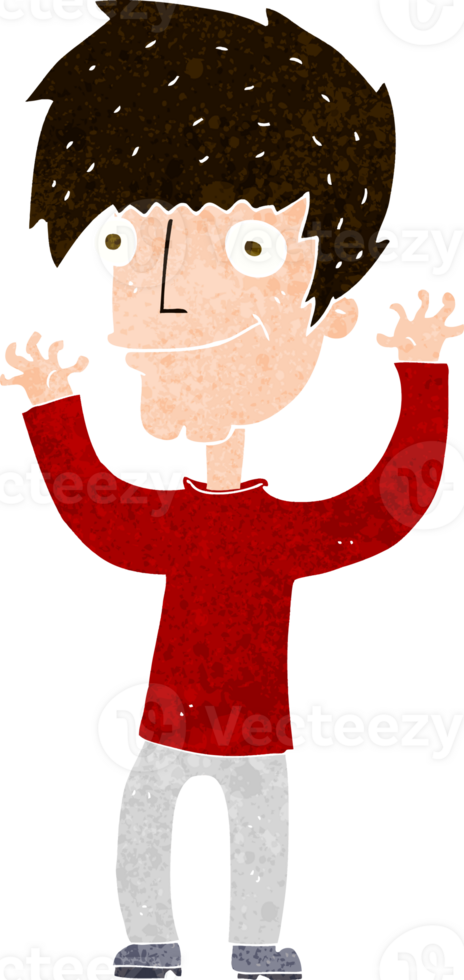 cartoon man waving arms png