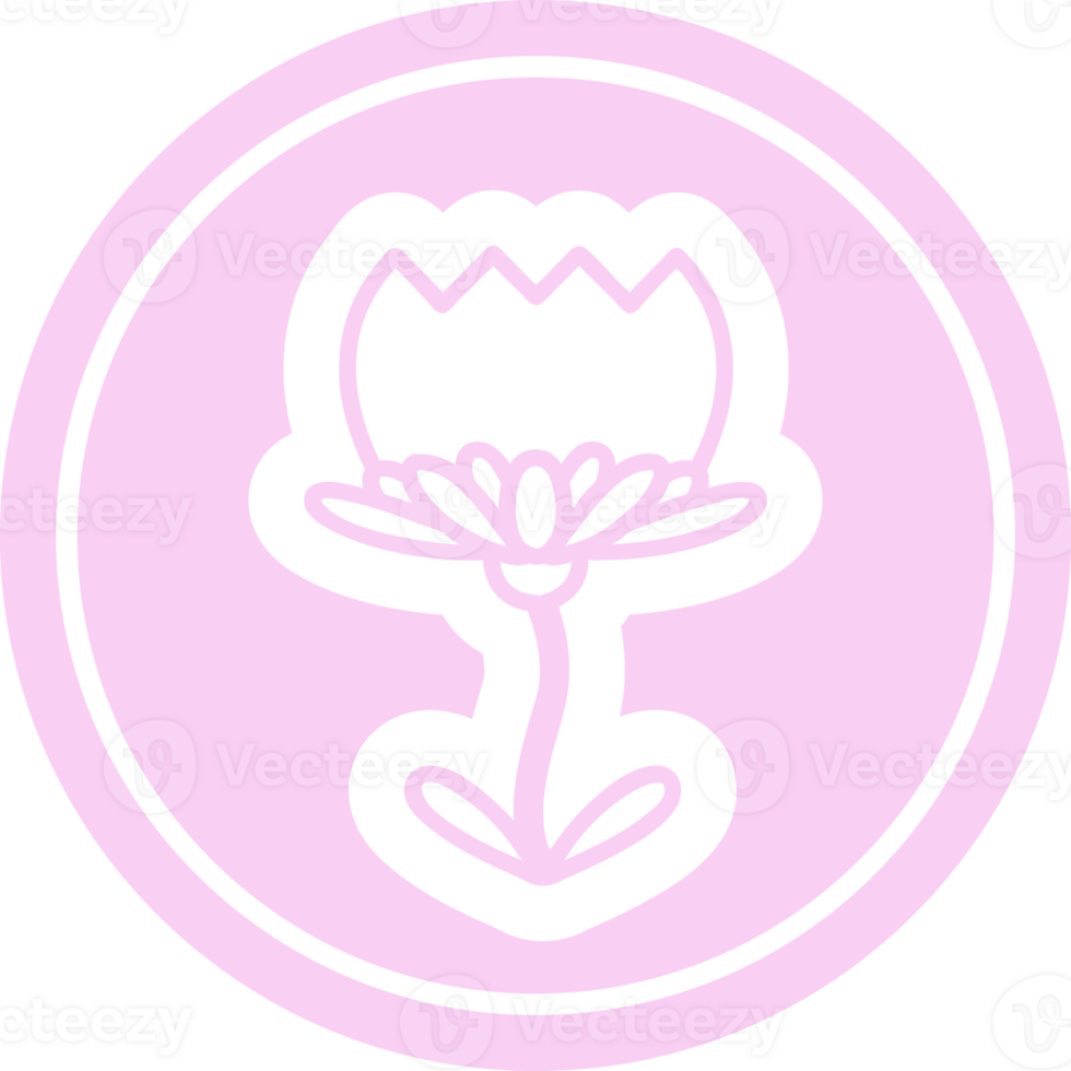 lotus flower circular icon symbol png