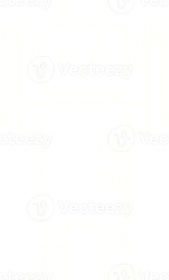 Robot Chalk Drawing png