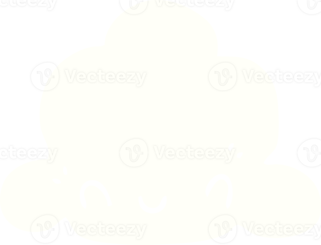 flat color style cartoon cloud png