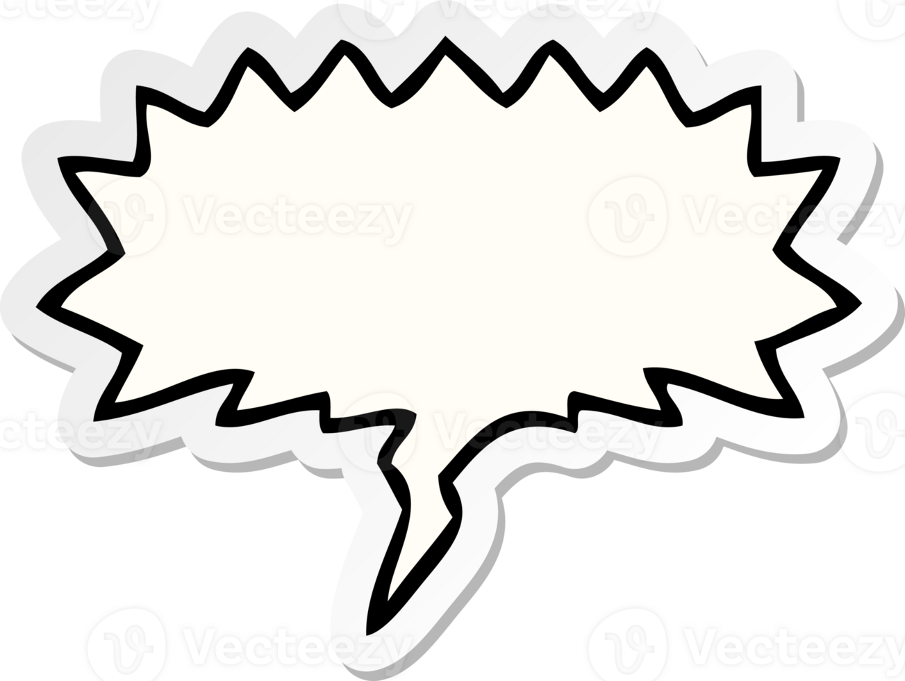 cartoon speech bubble sticker with speech bubble sticker png
