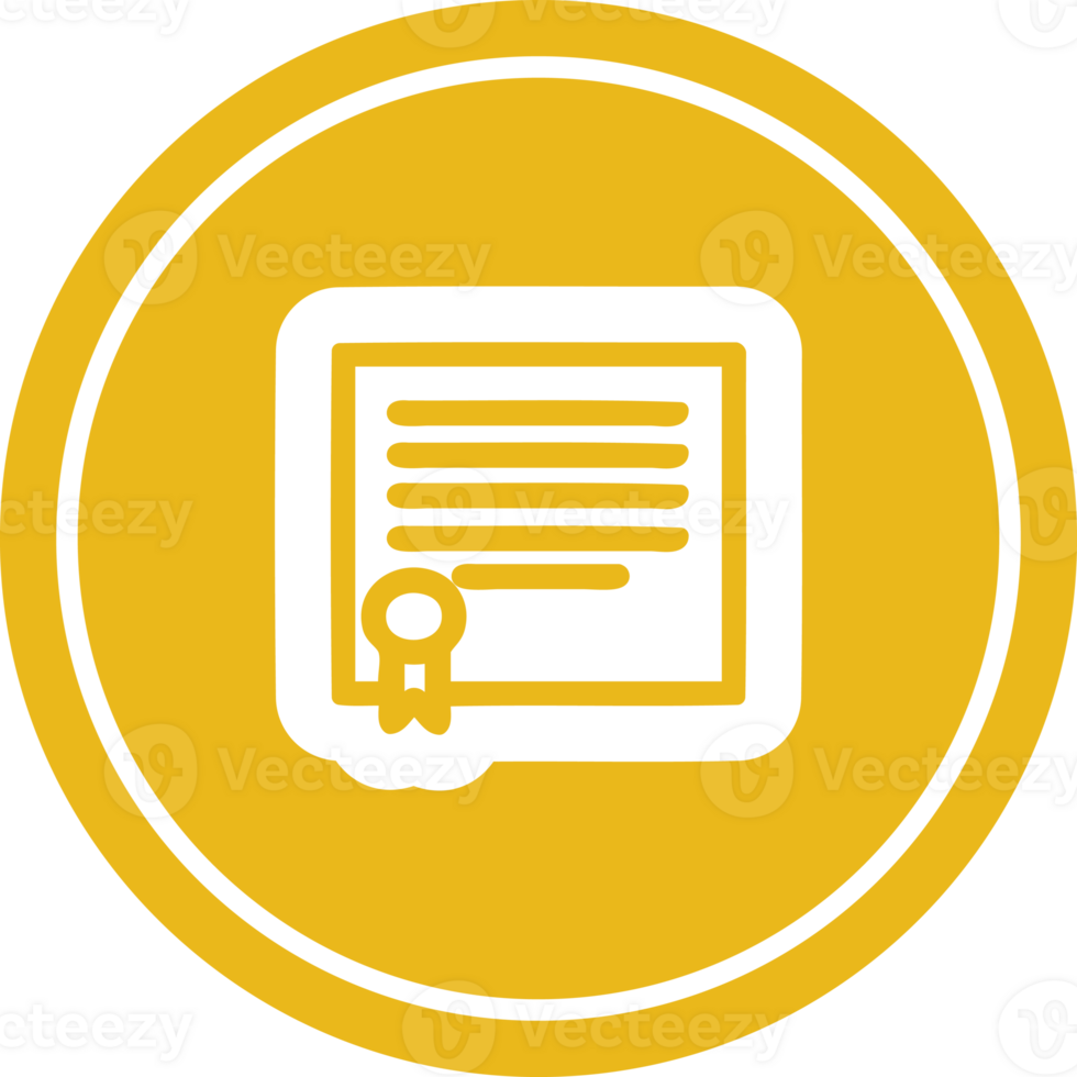 diploma certificate circular icon symbol png