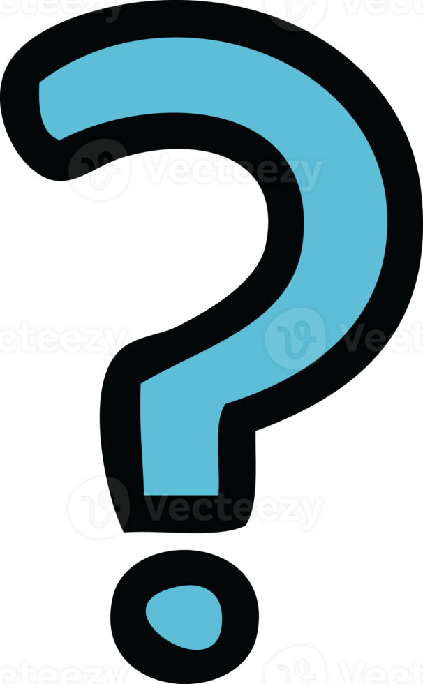 cute cartoon of a question mark png