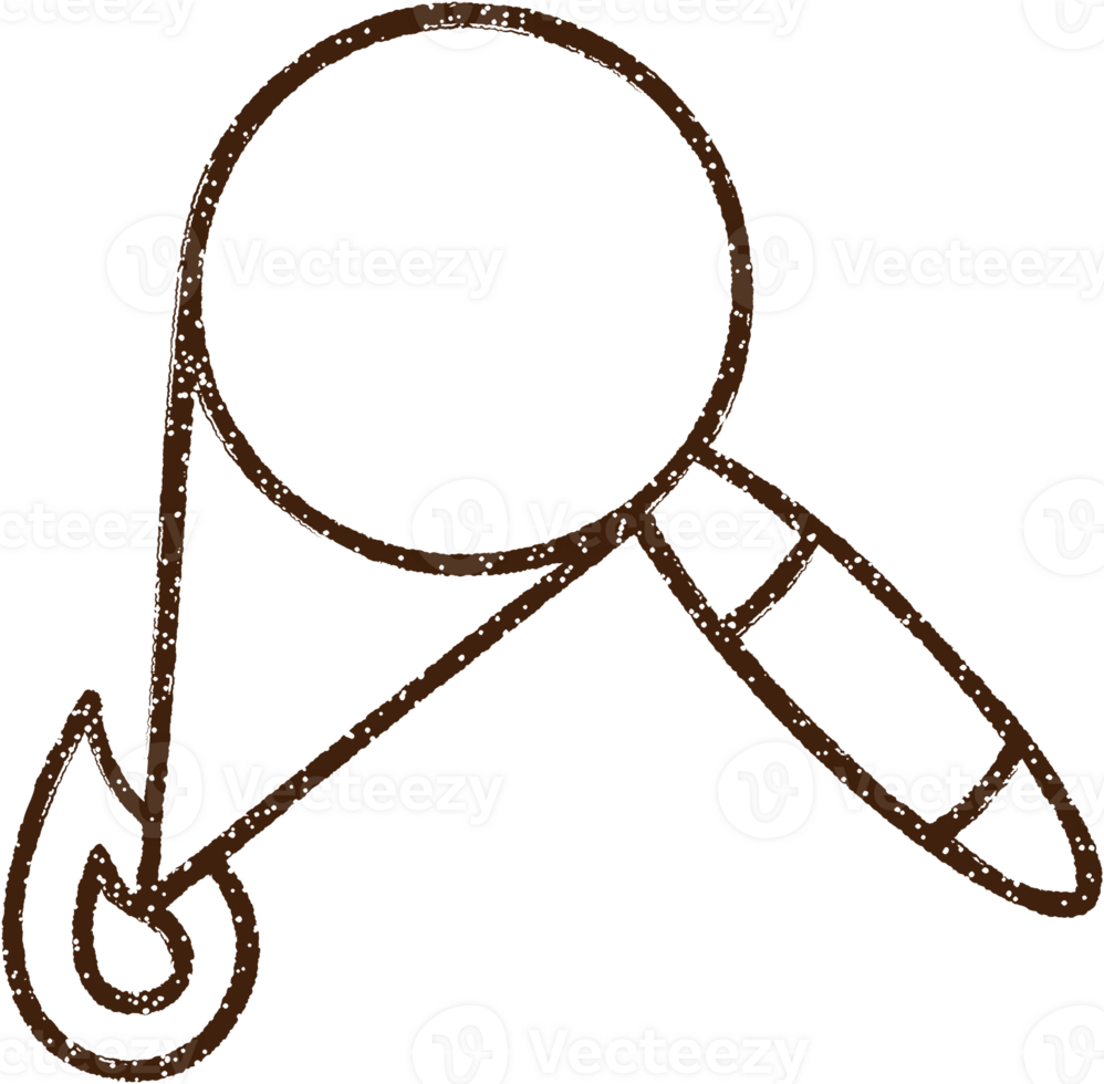 Magnifying Glass Charcoal Drawing png