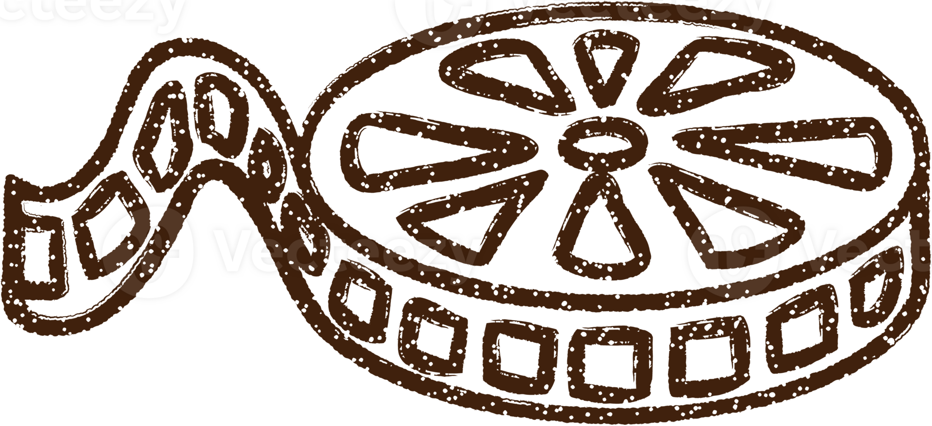 Film Reel Charcoal Drawing png