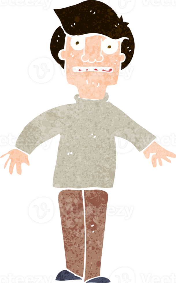 cartoon shocked man png