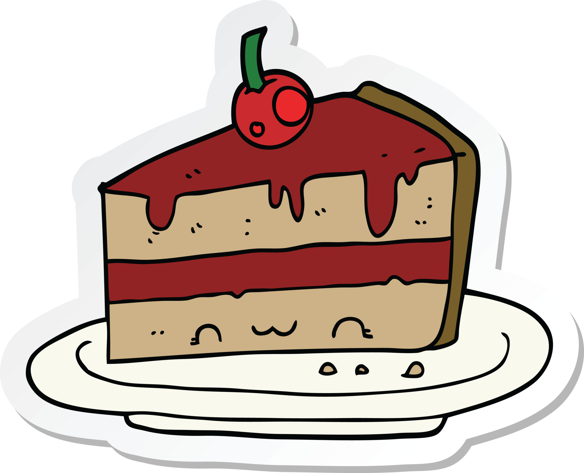 pegatina de un pastel de dibujos animados 44911500 PNG