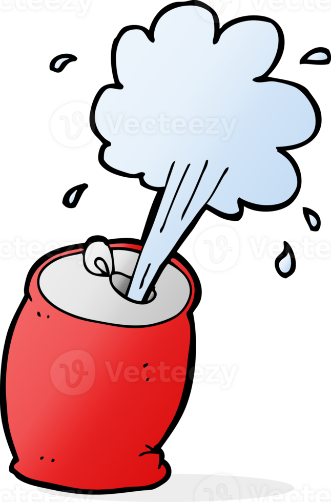 cartoon fizzing soda can png
