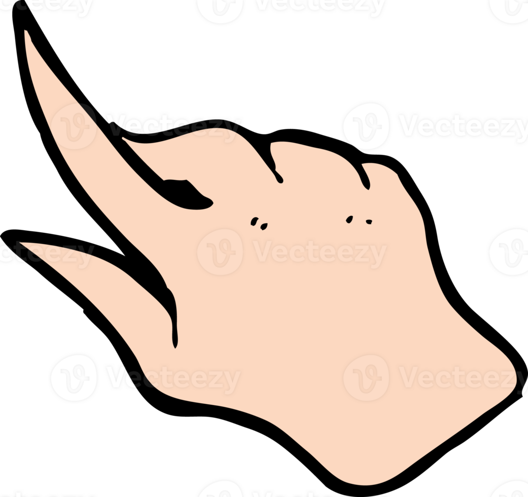 cartoon pointing hand png