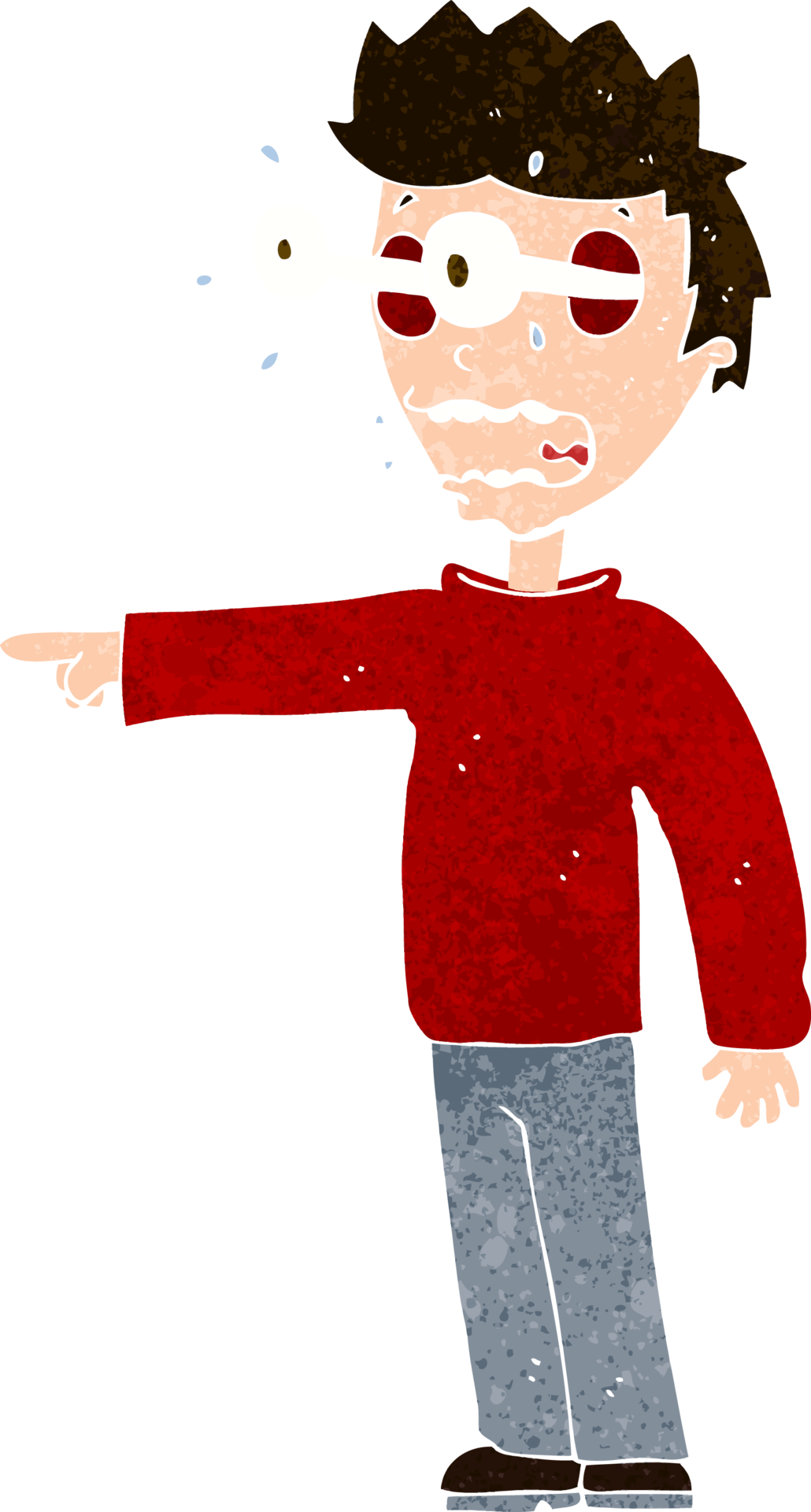 cartoon man with popping out eyes 44912165 PNG