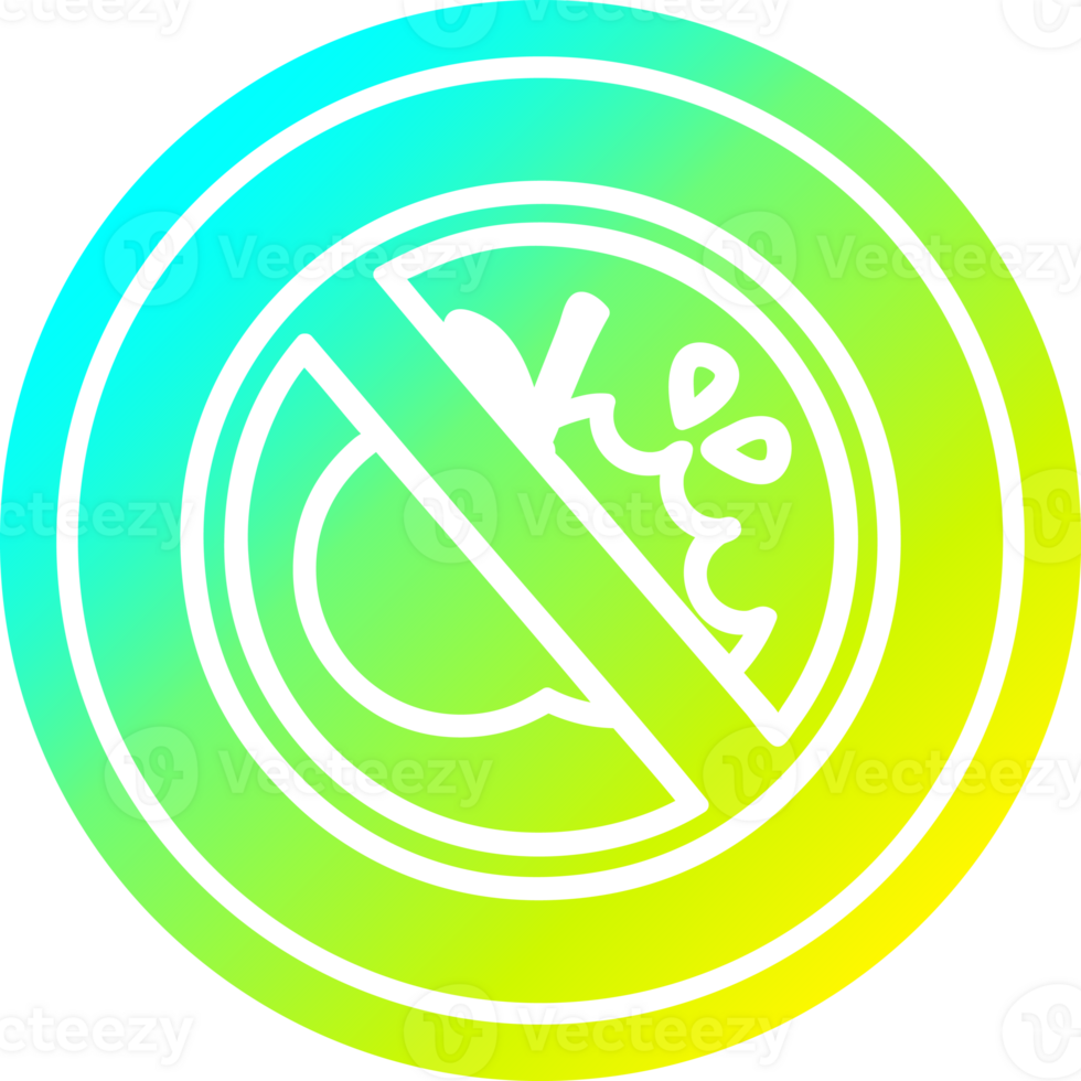 no healthy food circular icon with cool gradient finish png