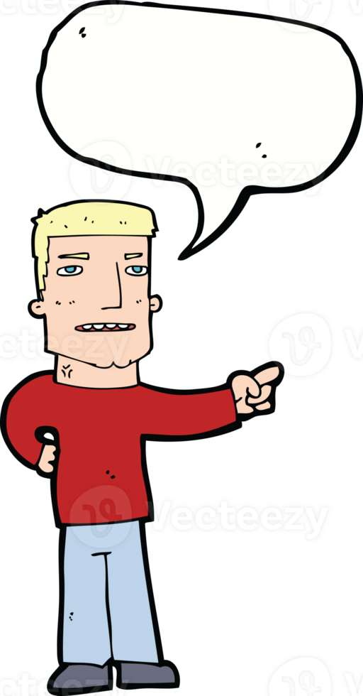 cartoon man pointing with speech bubble png
