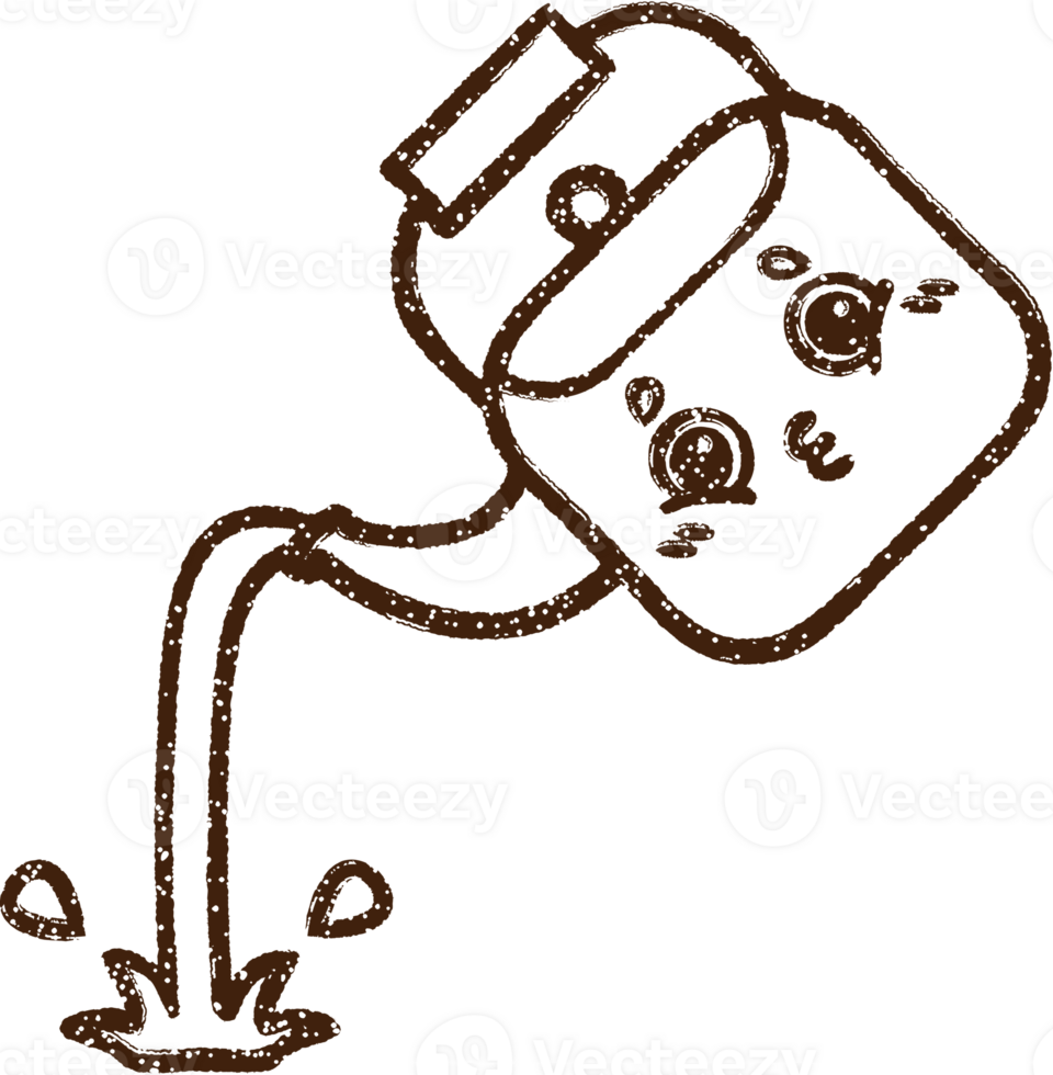 Pouring Kettle Charcoal Drawing png