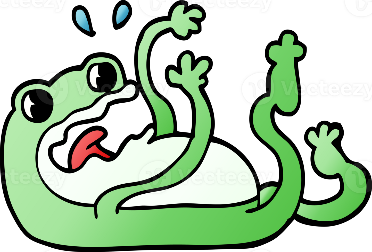 cartoon doodle frog png