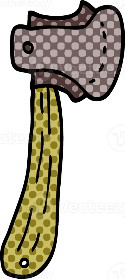 cartoon doodle long axe png