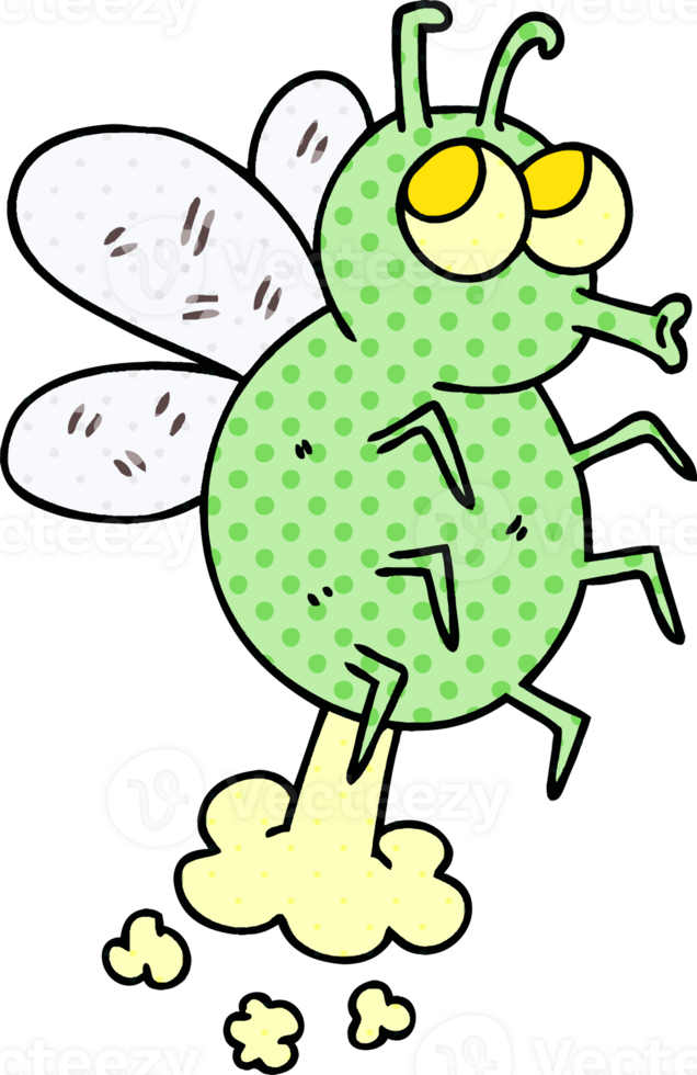 comic book style quirky cartoon fly png