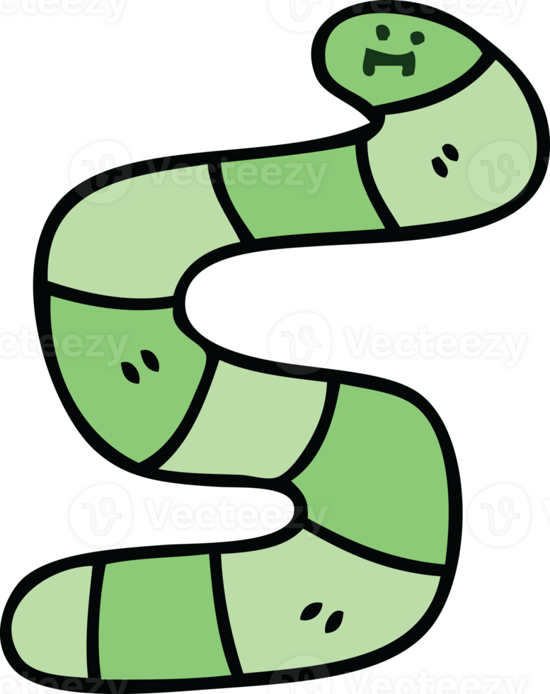 hand drawn quirky cartoon snake png