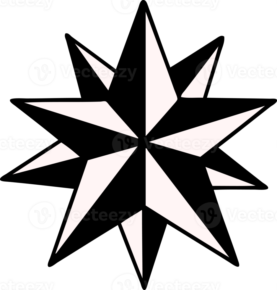 tattoo in traditional style of a star png