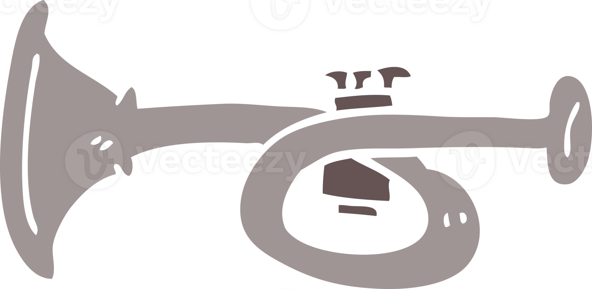 cartoon doodle metal trumpet png