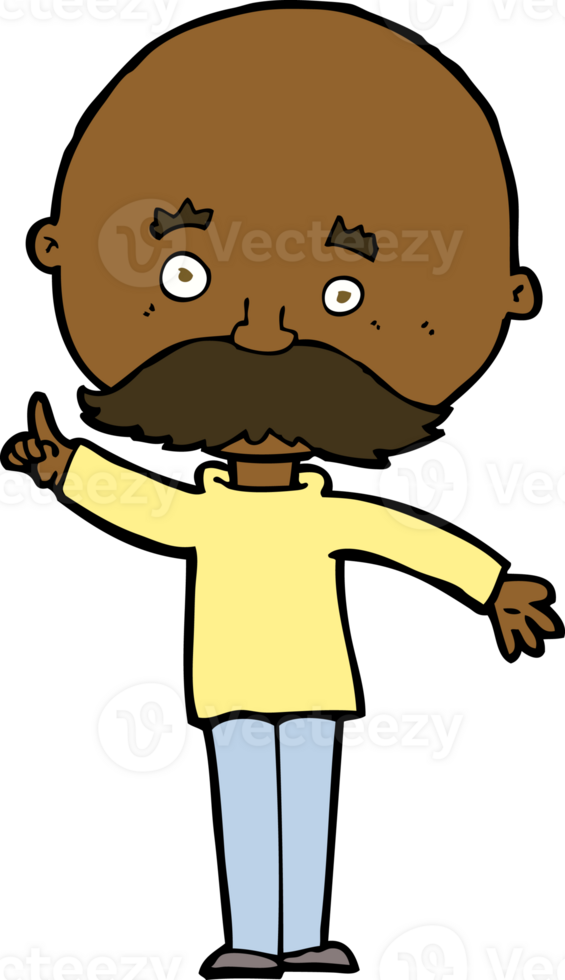 cartoon bald man with idea png