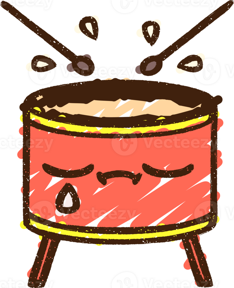 Crying Drum Chalk Drawing png