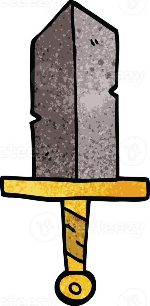 cartoon doodle dagger png