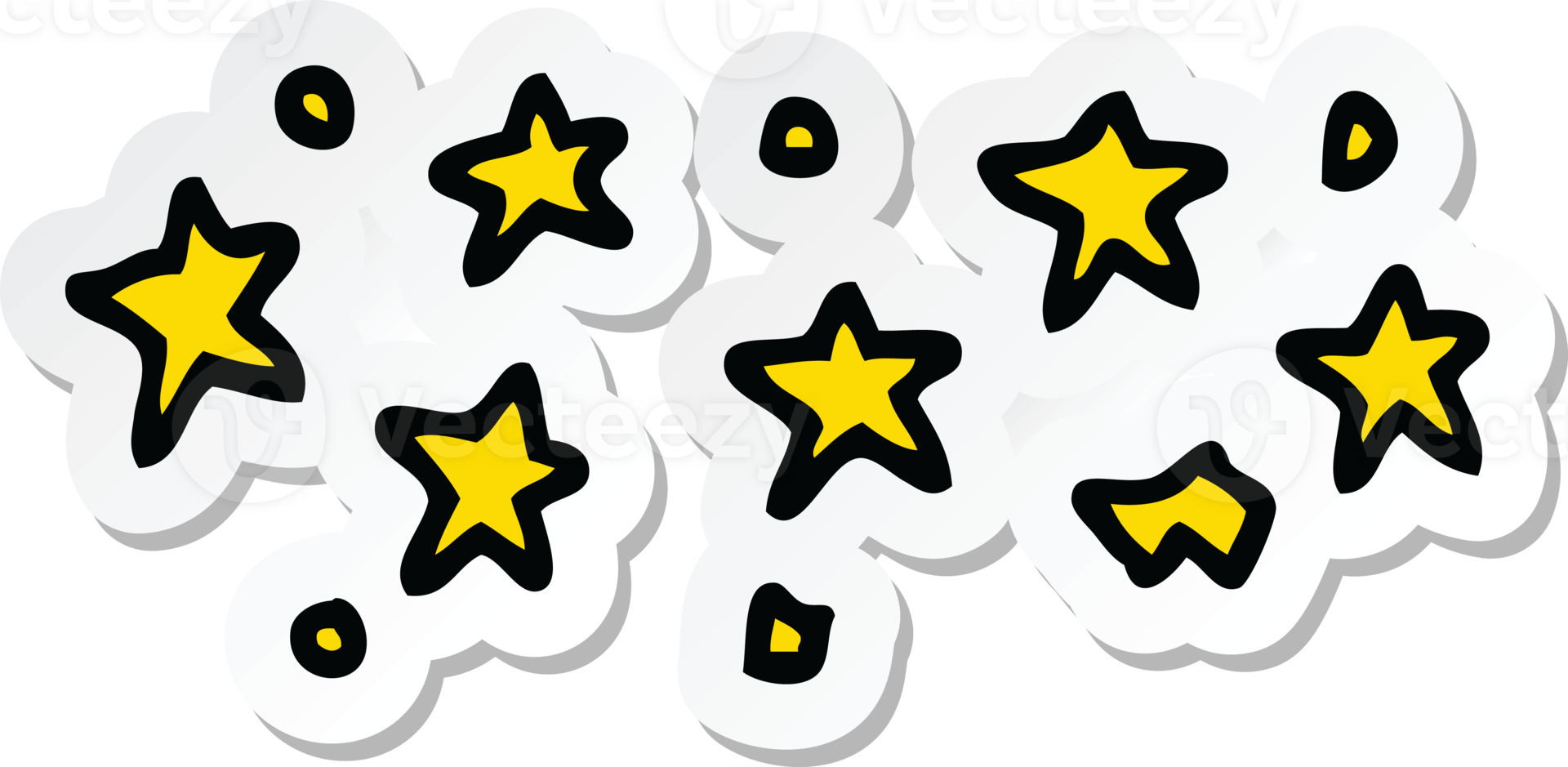 sticker of a cartoon stars png