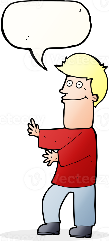 cartoon man gesturing with speech bubble png