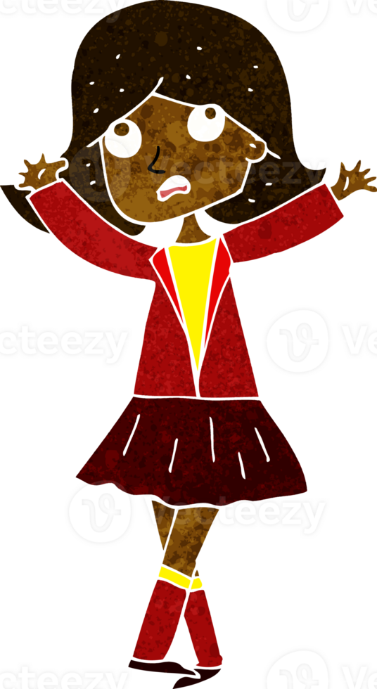 cartoon unhappy girl png
