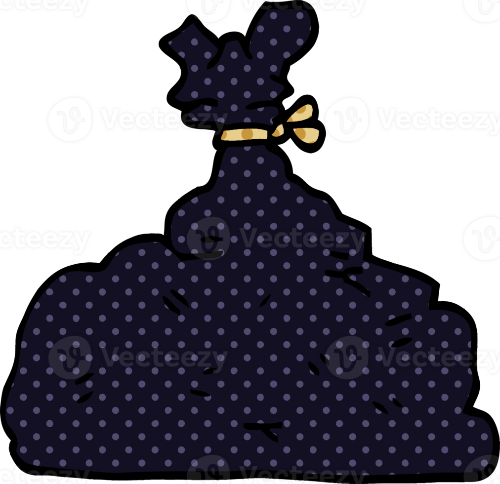 cartoon doodle garbage bag png
