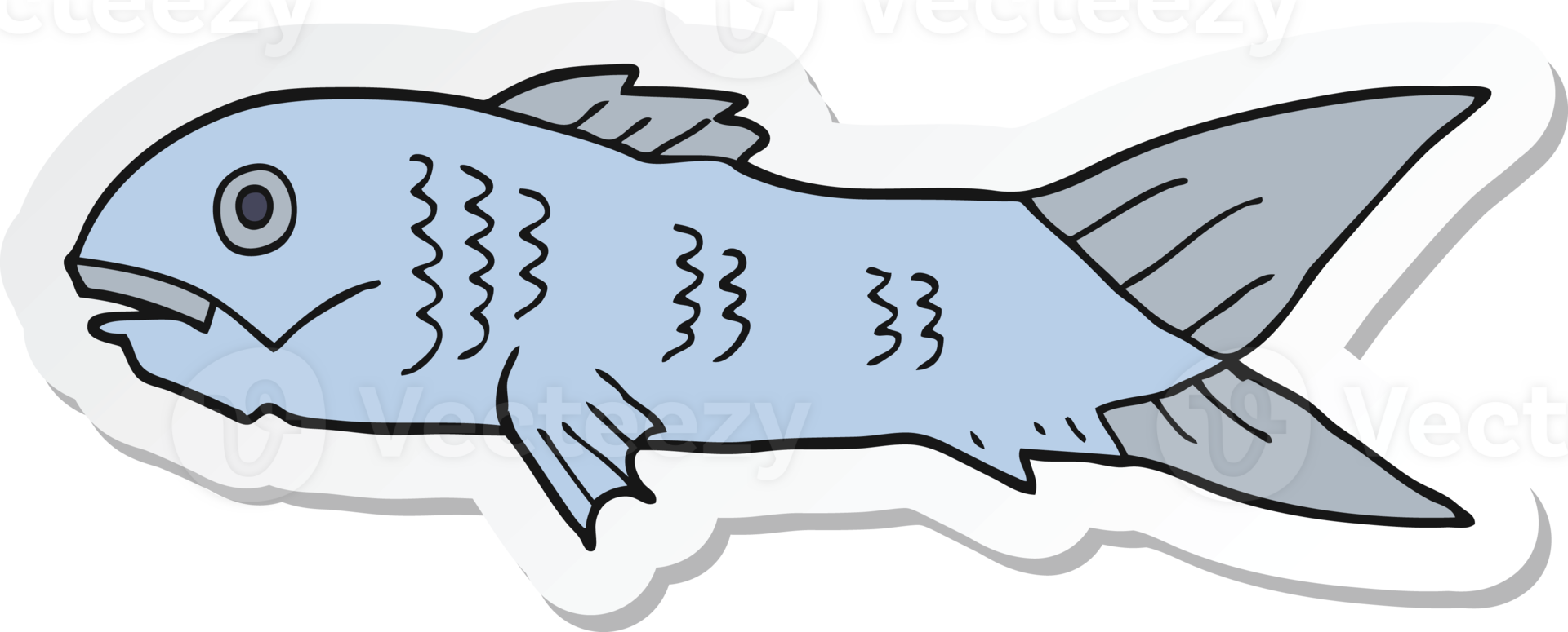 sticker of a cartoon fish png