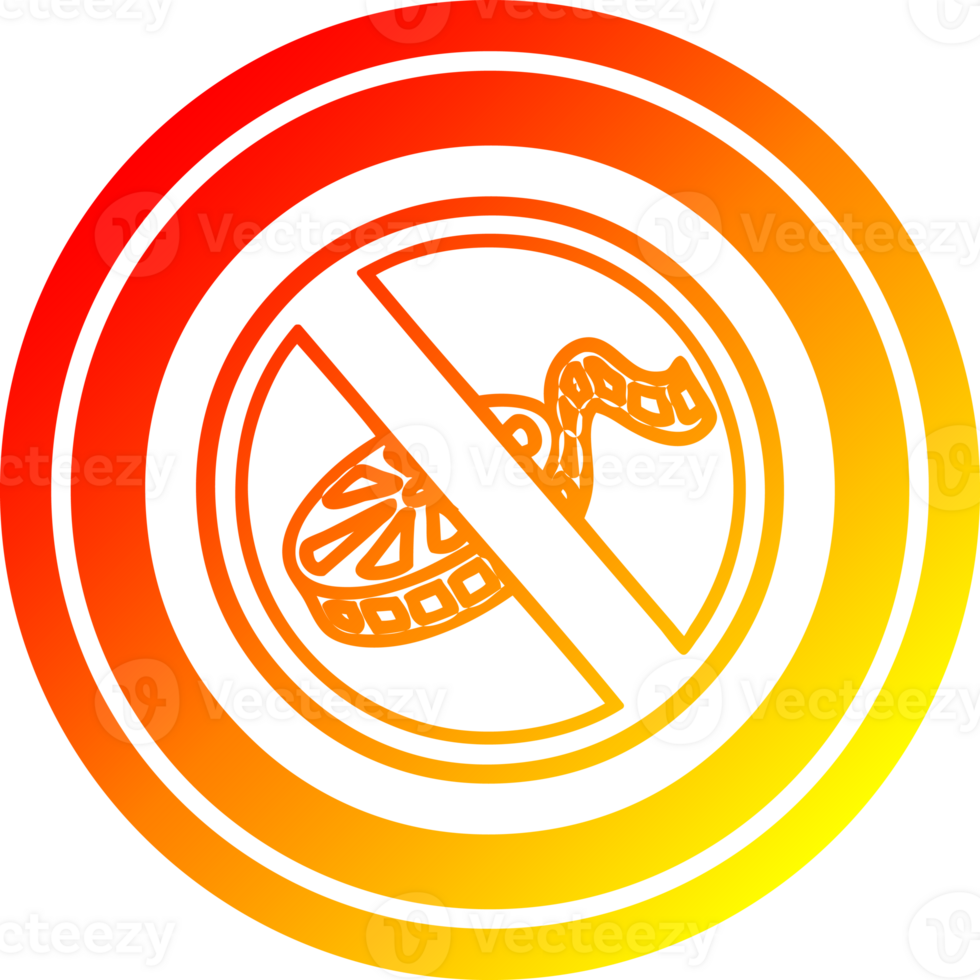 no filming circular icon with warm gradient finish png