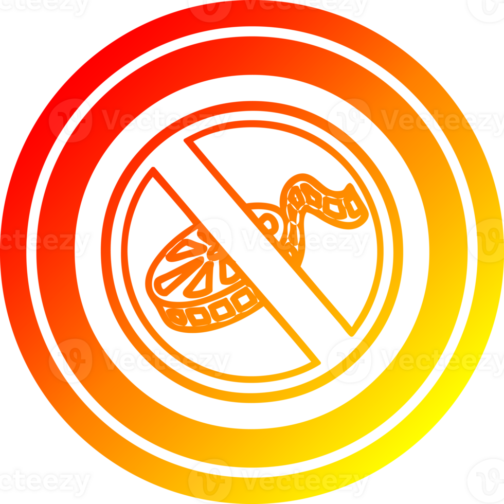 No rodaje circular icono con calentar degradado terminar png