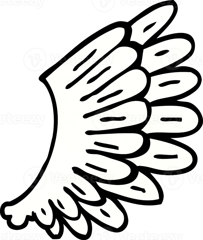 cartoon doodle angel wings png