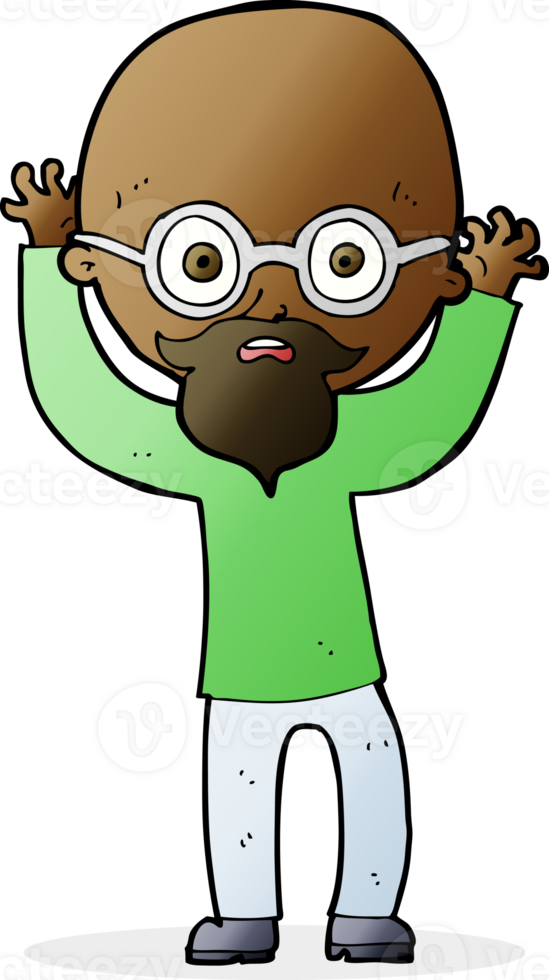 cartoon stressed bald man png