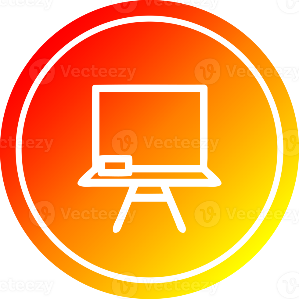 school blackboard circular icon with warm gradient finish png