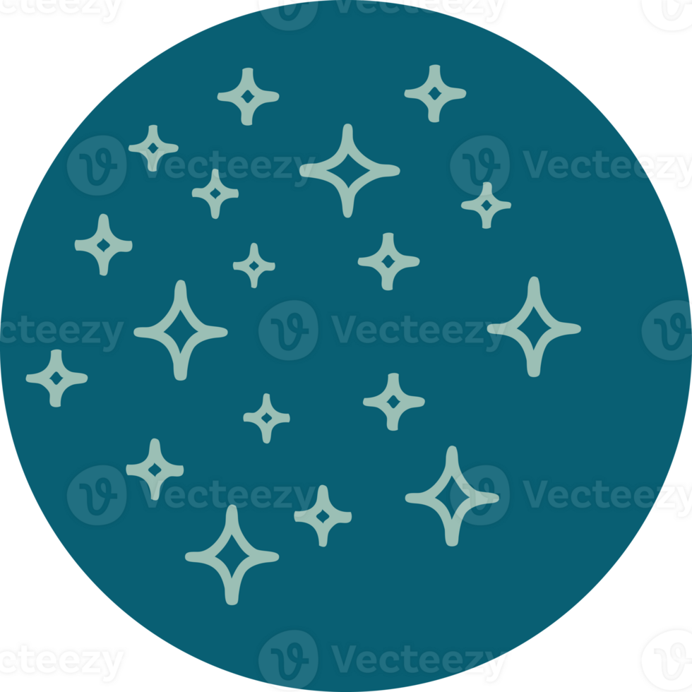 iconic tattoo style image of a stars png
