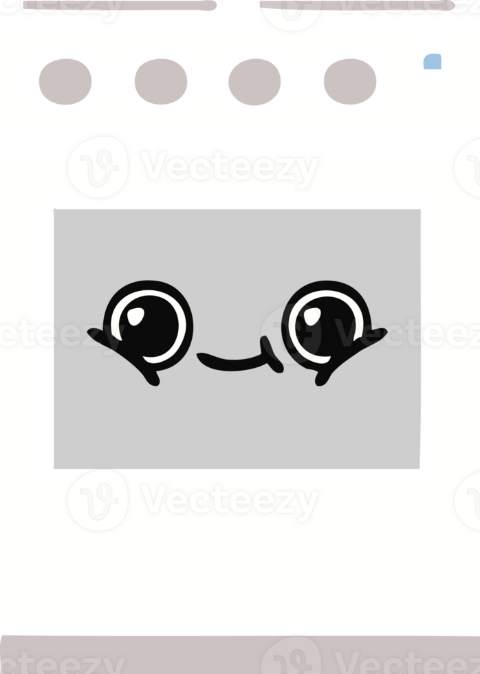 flat color retro cartoon of a kitchen oven png